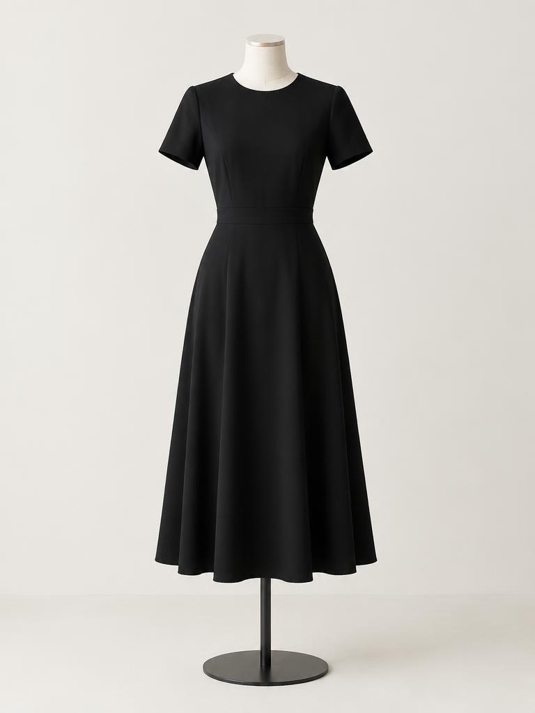 Vestido preto em composição ilustrativa